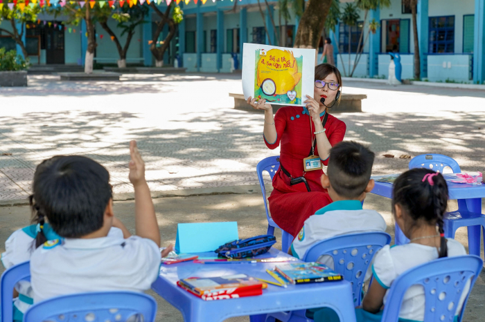 Buổi sinh hoạt Trại đọc tại trường tiểu học của TP. Đà Nẵng